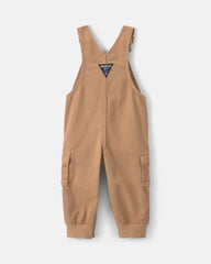 Baby Boy Cargo Overalls - Khaki