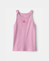 Girls Shell Embroidered Tank Top - Pink