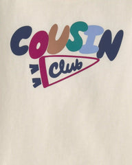 Toddler 'Cousin Club' Long-Sleeve Graphic Tee - Cream