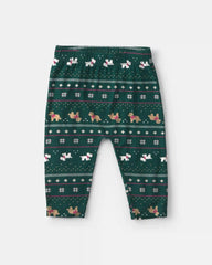 Baby 2-Piece Fair Isle PurelySoft™ Long-Sleeve Bodysuit & Pant Set - Green