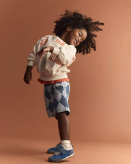Toddler Otter Sweatshirt™ with Pockets in Big Top Print - Cream