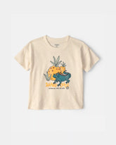 Toddler Boy 'Sharp Dude' Iguana Graphic Tee - Cream