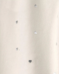 Girls Heart Fleece Barrel Pants - Cream