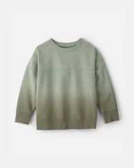 Boys 2-Piece Ombre French Terry Pullover & Pant Set - Green