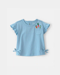 Toddler Girl Veggies Short-Sleeve Top - Blue