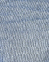 Baby Girl Eyelet Trim Denim Shorts - Light Wash