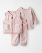 Baby Girl 3-Piece Recycled Fleece Set