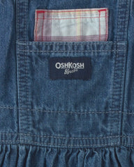 Toddler Girl Chambray Denim Skirtall - Medium Wash