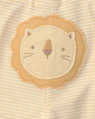 Baby 3-Piece Lion Bodysuit & Pant Set - Yellow/Ivory