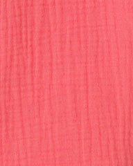 Girls Gauze Short-Sleeve Top - Pink