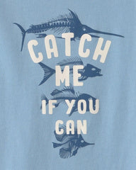 Boys Fish Graphic Tee - Blue