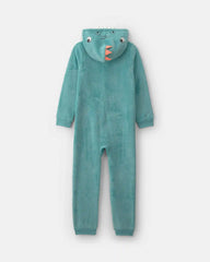 Boys 1-Piece Dinosaur Halloween Fleece Pajama Costume - Green