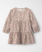 Toddler Girl Organic Cotton Dobby Dress in Floral