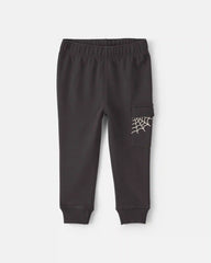Baby Boy 2-Piece 'Boo Yeah' Halloween French Terry Sweatshirt & Pant Set - Grey/Black
