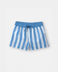 Toddler Boy Striped Swim Trunks - Blue
