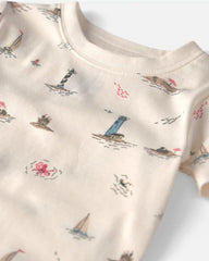 Baby 2-Piece Organic Cotton Pajamas in Coastal Vacation