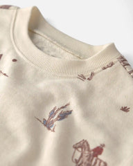 Toddler 2-Piece Organic Cotton French Terry Pullover & Pant Set in Western Rodeo