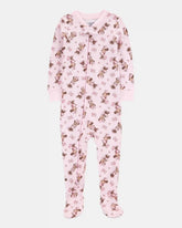 Baby Girl Disney© Minnie Mouse Snug Fit Cotton Footie 1-Piece Pajamas - Pink
