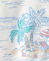 Baby Boy Tropical Beach Short-Sleeve Romper