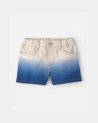 Toddler Girl Ombre Twill Shorts - Blue/Ivory