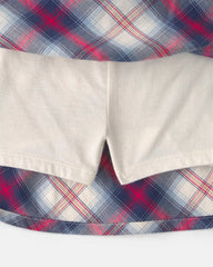Toddler Girl Plaid Twill Skort - Navy Blue