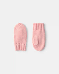 Toddler Girl Ribbed Mittens - Light Pink