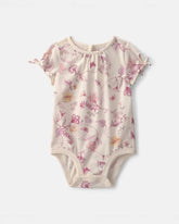 Baby Girl Floral Short-Sleeve Bodysuit - Ivory