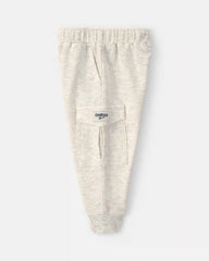 Baby Boy French Terry Cargo Knit Joggers - Grey