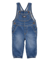 Baby Knit-Like Denim Overalls - Medium Wash
