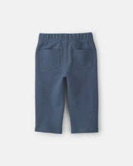 Baby Boy Knit Chambray Pants - Indigo