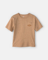 Kids OshKosh Logo Embroidered Pocket Graphic Tee - Tan
