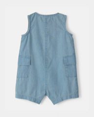 Baby Beach Cruiser Chambray Sleeveless Romper