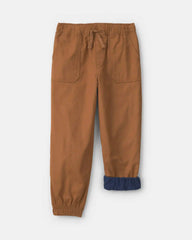 Boys Twill Joggers - Brown