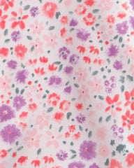 Toddler Girl Floral Raincoat - Pink