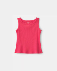 Girls Rib Tank Top - coral