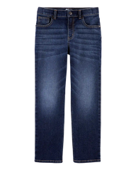 Kid Dark Wash Husky-Fit Classic Jeans