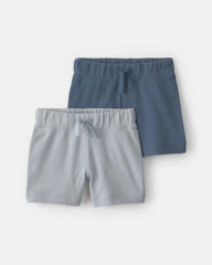 Baby Boy 7-Piece Bodysuits & Shorts Set - Blue/Ivory