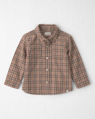 Toddler Boy Organic Cotton Flannel Button-Down Shirt