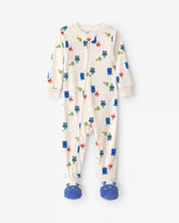 Toddler Boy 1-Piece Monster DreamPlush Snug Fit Footed Pajama - Cream