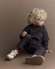 Toddler Boy Canvas Pull-On Pant - Dark Grey