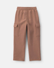 Boys Fleece Cargo Pants - Tan