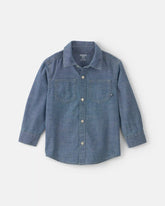 Toddler Boy Chambray Button-Down Shirt - Indigo