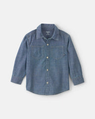 Toddler Boy Chambray Button-Down Shirt - Indigo
