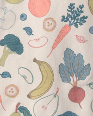 Baby 2-Pack Organic Cotton Rompers in Veggie Fruit Print