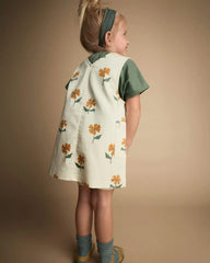 Toddler Girl Otter Pocket Jumper in Floral Print - Cream
