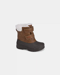 Boys Teddy Fleece Boots - Brown/Black