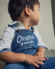 Baby Boy Long-Sleeve Button-Down Bodysuit - White