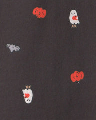 Toddler Boy Pumpkin Halloween Long-Sleeve Tee - Black