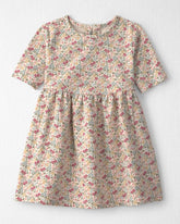 Toddler Girl Organic Cotton French Terry Dress in Floral
