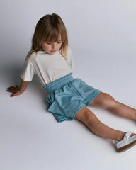 Toddler Girl Swing Shorts with Pockets - Light Blue